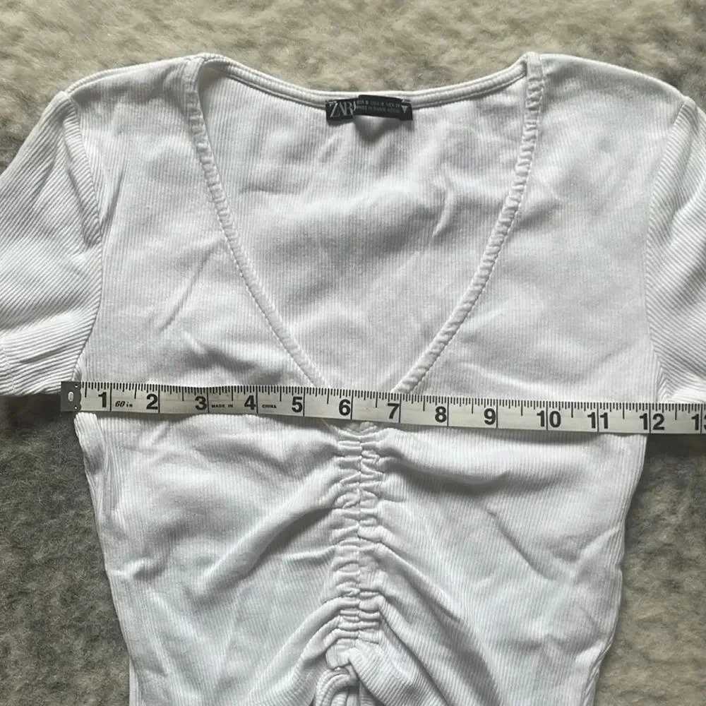 🔥4/$20 Zara Ribbed Cropped T Shirt - Picture 3 of 9